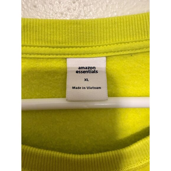 Essentials Sweatshirt Florescent Yellow Chartruse Womans XL - Picture 3 of 5